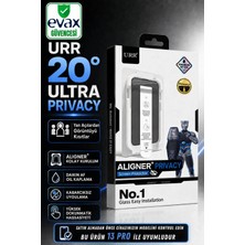 Evax [urr Hayalet] iPhone 13 Pro Uyumlu 20° Hayalet Cam Ekran Koruyucu, Kolay Kurulum Aparatlı
