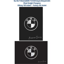 Balkan Ambalaj Suya Dayanıklı Yıkanabilir Bmw Dikey 50 Yatay 50 Oto Paspas Kağıdı Siyah Gümüş Baskı 35X50CM