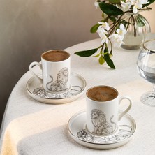 Schafer Kingdom Paws 2 Kişilik Kahve Fincan Takımı 4 Parça-Lion
