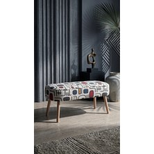Ay Concept Samara Özel Tasarım Bohem Oval Puf Bench Çok Renkli