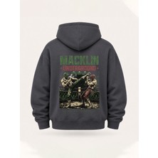 Macklin Unısex Kadın Erkek Oversize Underground Tasarım Baskılı Kapüşonlu Sweatshirt Hoodie
