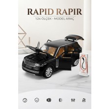 Farbu Oyuncak 1:24 Ölçek Sesli ve Işıklı 6 Kapı Açılır Şarj Istasyonlu Standlı Range Rover Suv Model Araba