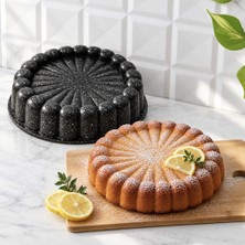 Nehir Papatya Siyah Döküm Tart Kalıbı 26 cm