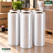Meşpack Streç Film 17 Mikron 50 cm 200 mt 6 Adet 50X200