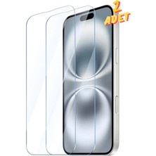 Evax 2c iPhone 16 Uyumlu 2 Adet 9h Sert Temperli Cam Ekran Koruyucu