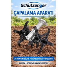 SCHUTZENGER 26MM Tek Gövde 2 Çapa Aparatı Eşeleme ve Çapalama Çim Biçme Uyumlu Yandan Sırtdan Tekerlekli Çim Biçme
