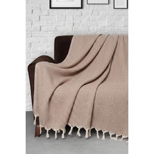 Denizli Concept Trendy Koltuk Örtüsü Kahverengi 2'li Set