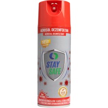 Stay Safe 400 ml Alkollü Dezenfektan Sprey Bakteri ve Virüslere Karşı %99.99 Etkili