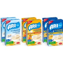 Arı Mama Pirinç Unu 250 gr Sade - Ballı Irmikli ve 7 Tahıllı Gece 6 Lı Karma Paket