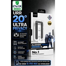 Evax [urr Hayalet] iPhone 16 Pro Max Uyumlu 20° Hayalet Cam Ekran Koruyucu, Kolay Kurulum Aparatlı