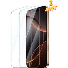 Evax 2c iPhone 16 Pro Max Uyumlu 2 Adet 9h Sert Temperli Cam Ekran Koruyucu