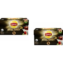 Lipton Earl Grey Demlik Poşet 100'lü x 2 Adet Bergamot Aromalı Siyah Çay
