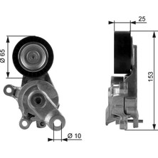 Gates V Kayış Gergisi Komple Vw Golf 5 - Jetta - Passat - Tiguan - Audi A3 1.4 Tsı - 1.6 Fsı 2004-2010 6Q0145299