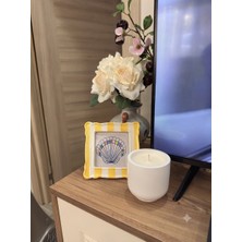 Dekoratif Beton Mum | El Yapımı | Beyaz 300 gr