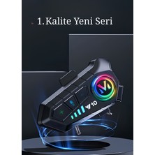 Venoria Y10 Intercom Tüm Cihazlarla Uyumlu Su Geçirmez Bluetooth Motosiklet Kask Kulaklığı interkom Iletişim Sistemi Yüksek Ses Kaliteli Gürültü Engelleyici Mikrofonlu Kablosuz Kask Içi Kulaklık Seti