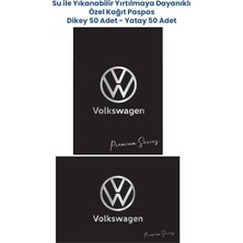 Balkan Ambalaj Suya Dayanıklı Yıkanabilir Volkswagen Dikey 50 Yatay 50 Oto Paspas Kağıdı Siyah Gümüş Baskı 35X50CM
