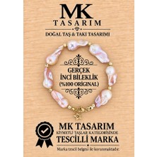 Mk Tasarım Gerçek Inci Bileklik MK.7000.879- Rahatlık-Dinginlik-Enerji- Stres Bilekliği- Renkleri Boya Değildir -Kendi Rengidir