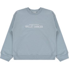 Civil Girls Civil Kız Çocuk Ballet Dancer Baskılı Sweatshirt | 2 Ip Uzun Kol | Okul Kreş ve Günlük Kullanım - Mavi