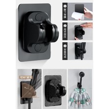 Store Yapışkanlı Duş Başlığı Tutucu Ayarlı Siyah
