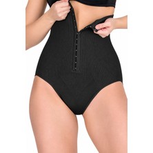 Jusmart Siyah Agraflı Yüksek Bel Slip Korse | Dikişsiz Örgü Teknolojisi | Bölgesel Basınç Alanları | Karın ve Basen Toparlayıcı Yapı | Silikon Kaydırmaz Doku | Kıyafet Altında Iz Yapmayan Paça | Slip Korse