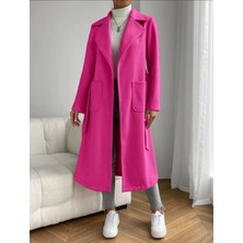 Mass Fashion Kadın Cep Detaylı Kaşe Kaban