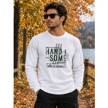 Masimar Erkek Bisiklet Yaka Basic Baskılı Sweatshirt
