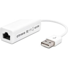 Store Ethernet Adaptörü 10/100 Mbps - RJ45 Kablolu Internet Dönüştürücü, Bilgisayar ve Laptop Uyumlu Lan Ağ Kartı, Beyaz