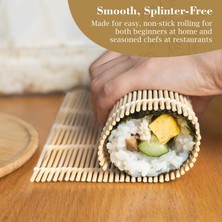 Store Bambu Sushi Sarma Hasırı 24X24 cm | Doğal Bambu Sushi Mat | Sushi Maker Için Rulo Sarma Matı | Evde Sushi Yapımı Için Pratik Mutfak Aleti