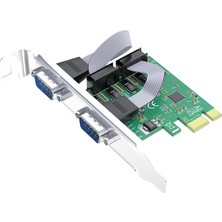 Store Pcı Express To 2 Port 9 Pin RS-232 Seri Com Db9 Genişletme Kartı