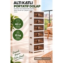 Evonita 6 Katlı Portatif Organizer Dolap – 240 Lt