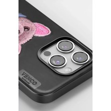 Bezos Venco Apple iPhone 16 Pro Cute Desenli Kapak - Lacivert