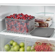 Store No Frost Silikon Yumuşak Kapalı Saklama Kabı Dondurucu ve Buzluk Saklama Kabı 3150 Ml, Kapaklı No Frost Saklama Kabı 3150 Ml, Derin Dondurucu Saklama Kabı 3150 ml