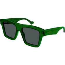Gucci GG0962S 010 55-17 Kadın Güneş Gözlüğü Füme Mat Camlı Yeşil Asetat Kare