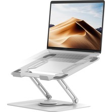 Store Taşınabilir Katlanabilir Ayarlanabilir Laptop Standı – Alüminyum, Ergonomik Dizüstü Bilgisayar Yükseltici, Kademeli Yükseklik Ayarı, Tüm Laptoplar Için Uyumlu 10 Inç-17 Inç Gümüş
