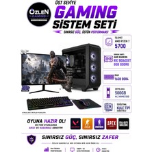 Özlen X93 RYZEN 7 5700 RX 9060 XT 8GB 16GB RAM 500GB M.2 SSD 24'' Full HD 200Hz Oyuncu Bilgisayarı