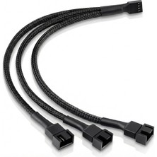 Store 4 Pin Fan Çoklayıcı Y Kablo - 1’den 3’e Splitter - 1x 4-Pin + 2x 3-Pin Çıkış - 4 Pin Pwm / 3 Pin Dc Uyumlu - 26 cm