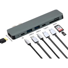 Apera CR59 Type-C'den Hdmı'a 7 In 1 Çok Fonksiyonlu Hub Adaptör – 4K Hdmı, Pd 87W Şarj, 2x Usb, Type-C Data, Sd/microsd Kart Okuyucu