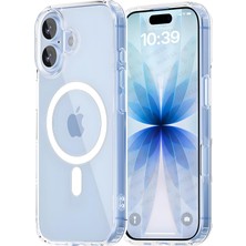 Store iPhone 17 Için Magsafe ile Uyumlu Şeffaf Kılıf Kristal Berraklığında Materyal Polikarbonat Arka Kısım ve Silikon Kenarlar Wireless Kablosuz Şarj Destekli Kılıf Kapak (17)