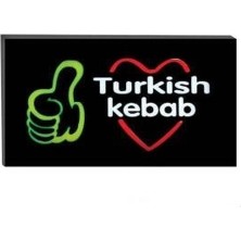 Raftan Topla Işıklı Tak Çalıştır Hazır Tabela Turkish Kebap