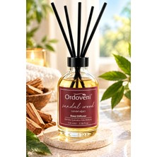 Ordoveni Sandal Ağacı Kokulu Bambu Çubuklu Oda Kokusu 100 ml | Sıcak ve Hoş Sandal Ağacı Aroması | Uzun Süre Etkili Oda Kokusu | Çubuklu Koku Difüzörü | Ev, Ofis ve Yaşam Alanları Için