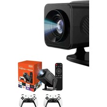 Bezos Retro Video Oyunu Konsolu Android Tv El Oyun Konsolu Wıfı Taşınabilir Projeksiyon Cihazı