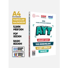 Karakutu Yayınları 2026 YKS-AYT MEBİ OGM EŞİT AĞIRLIK Güncel Seri Online Deneme 12li SET BASKI ÜCRETİ