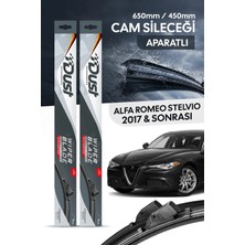 Dust Alfa Romeo Stelvio 2017-SONRASI Uyumlu Silecek Takımı 650MM/450MM S13