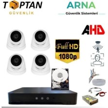 Maesko 5 Mp Lens 2mp 1080P Full Hd Iç Mekan Dome Güvenlik Kamera Seti 1 Tb HDD Dahil