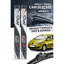 Dust Renault Twingo Ⅱ 2007-SONRASI Uyumlu Silecek Takımı 600MM/500MM S11-L