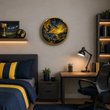 Maesko Gold Efsane Kanatlar Taraftar Temalı 40 x 40 cm Metal Duvar Saati
