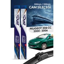 Dust Peugeot 206 cc Silecek Takımı 2000-2006 Uyumlu 550MM/550MM