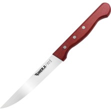 Wooden Gül Daplı Düz Sebze Bıçağı 12 cm