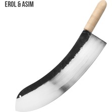Ahşap Saplı Karbon Çelik Zırh 50 cm