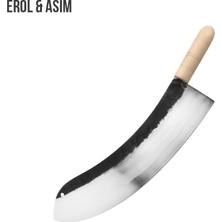 Ahşap Saplı Karbon Çelik Zırh 35 cm